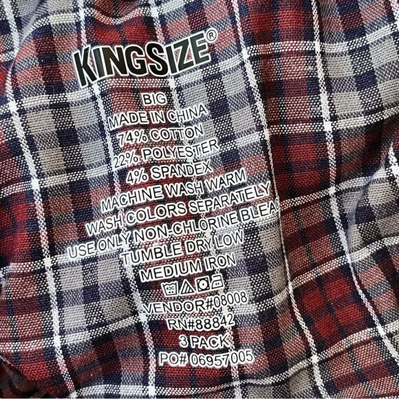 King Size Big & Tall Lot of 6 Pairs Of Woven Boxer Shorts Size 2XL NWT - Picture 6 of 6